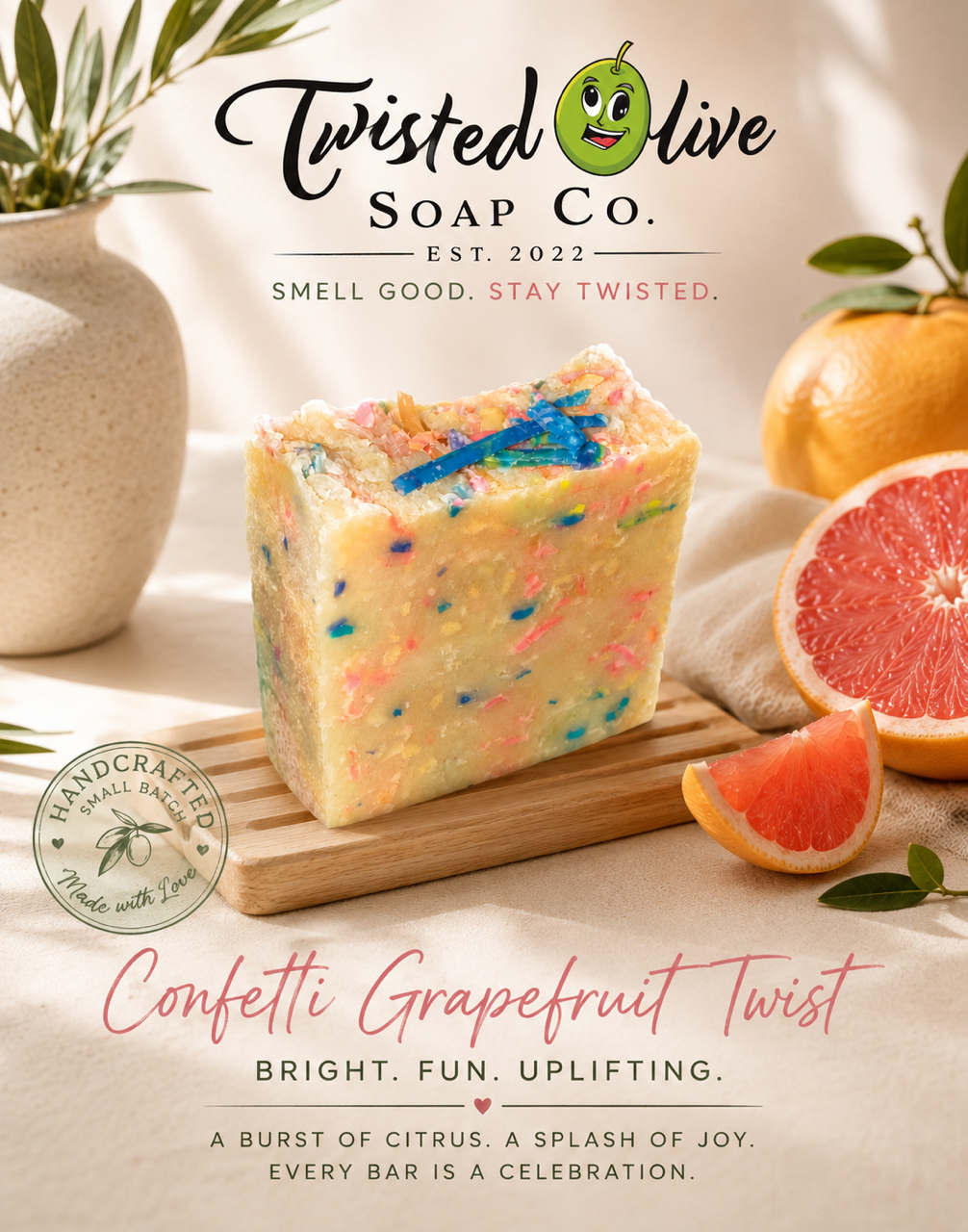 Confetti Grapefruit Twist by Twisted Olive Soap Co.